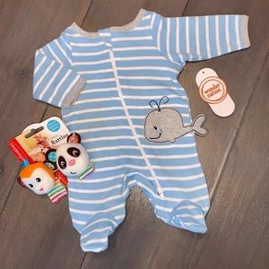 PREEMIE Baby Boy 2 Piece Sleeper Bundle